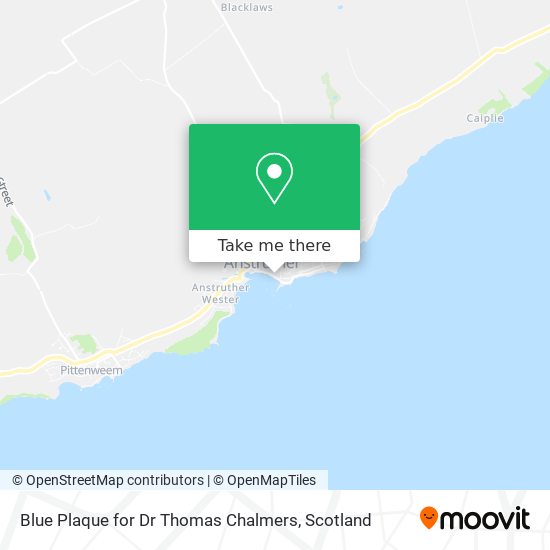 Blue Plaque for Dr Thomas Chalmers map