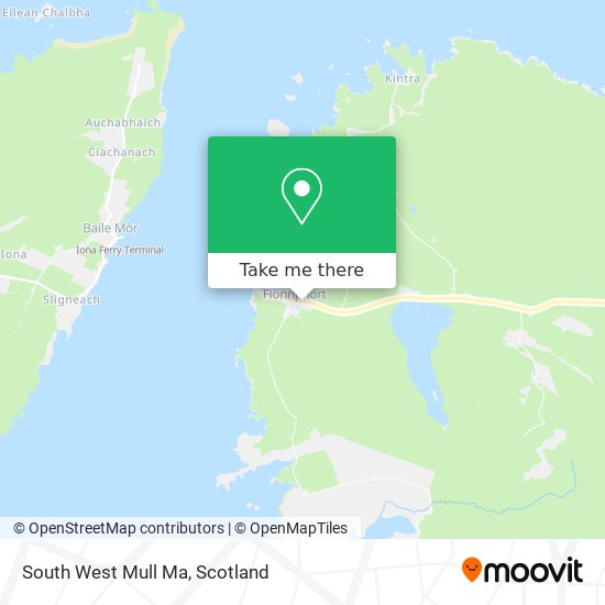 South West Mull Ma map