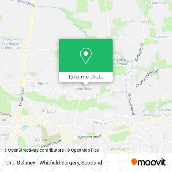 Dr J Delaney - Whitfield Surgery map