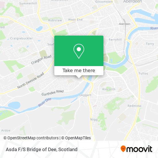 Asda F/S Bridge of Dee map