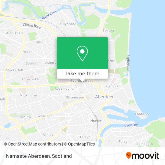 Namaste Aberdeen map