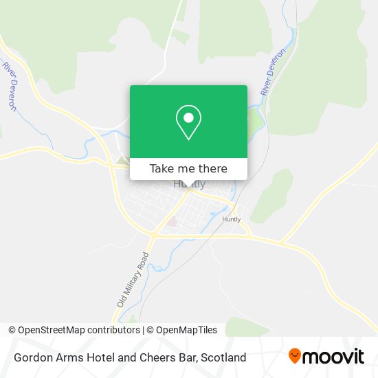 Gordon Arms Hotel and Cheers Bar map
