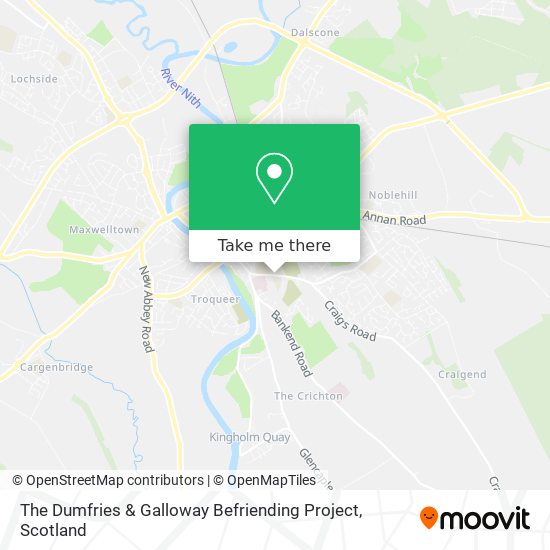 The Dumfries & Galloway Befriending Project map