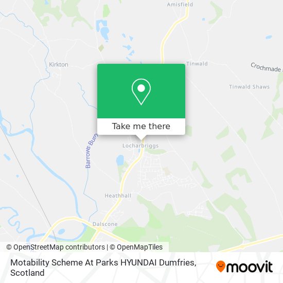 Motability Scheme At Parks HYUNDAI Dumfries map