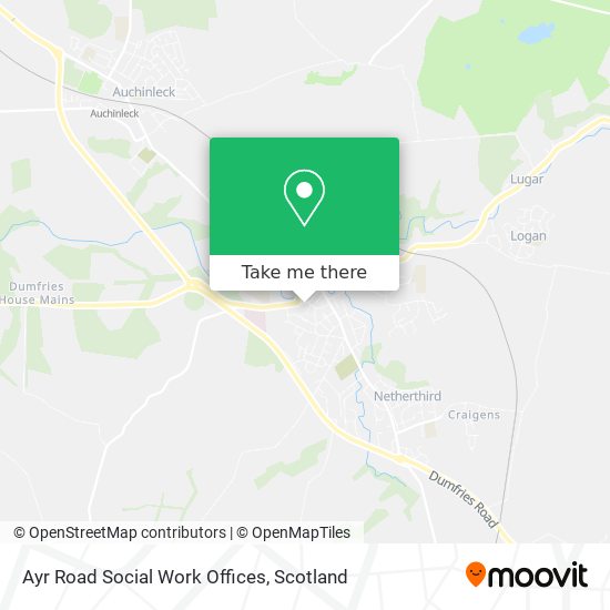 Ayr Road Social Work Offices map