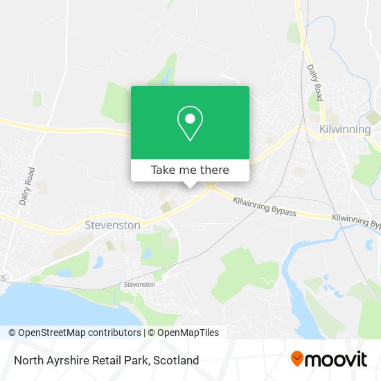 North Ayrshire Retail Park map