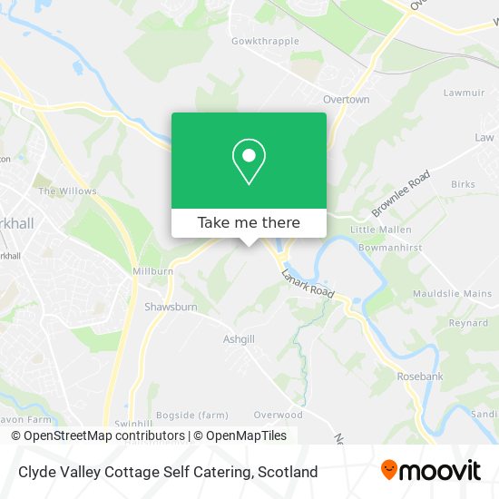 Clyde Valley Cottage Self Catering map