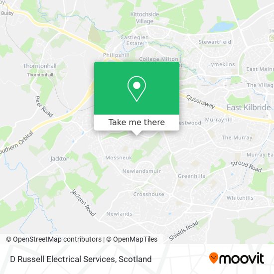 D Russell Electrical Services map