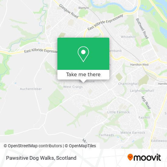 Pawsitive Dog Walks map