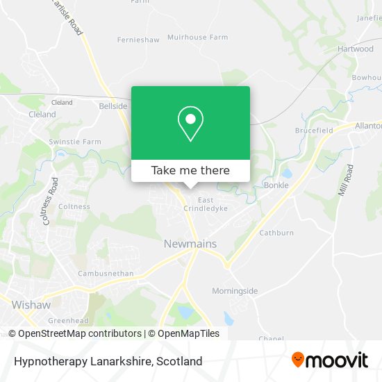 Hypnotherapy Lanarkshire map