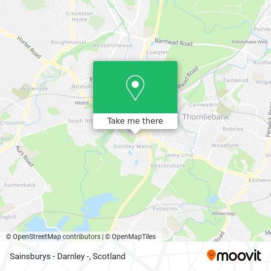 Sainsburys - Darnley - map