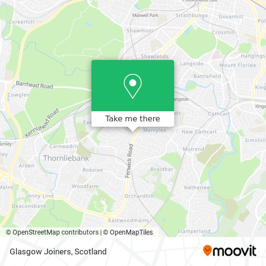 Glasgow Joiners map