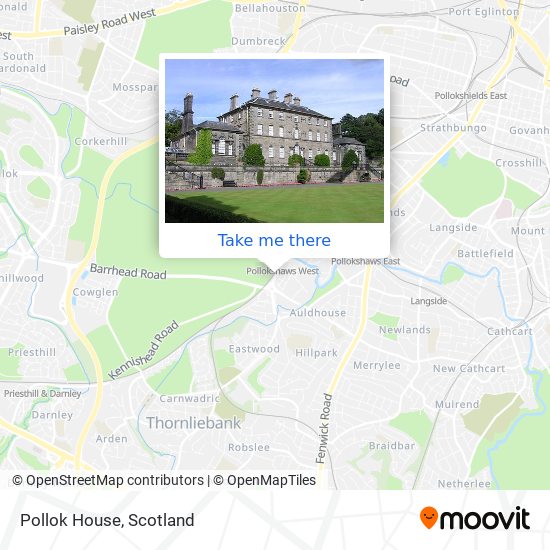 Pollok House map