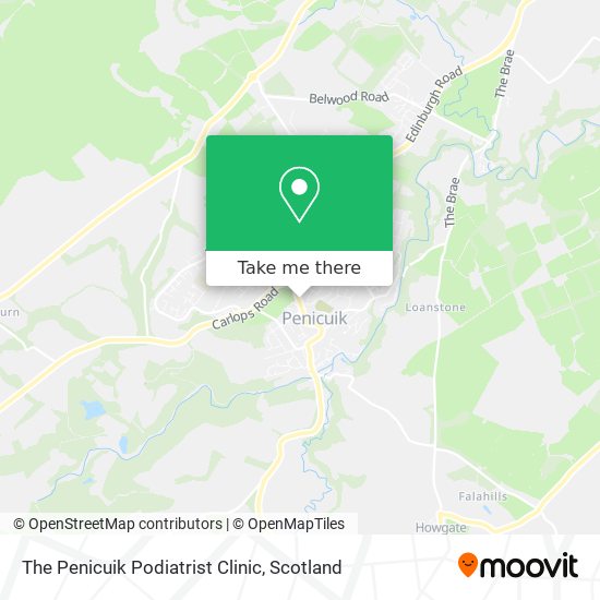 The Penicuik Podiatrist Clinic map