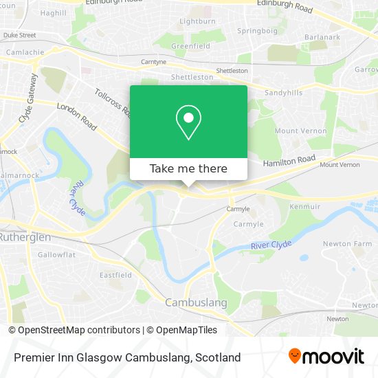 Premier Inn Glasgow Cambuslang map