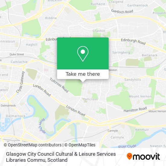 Glasgow City Council Cultural & Leisure Services Libraries Commu map