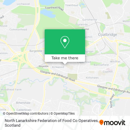 North Lanarkshire Federation of Food Co Operatives map