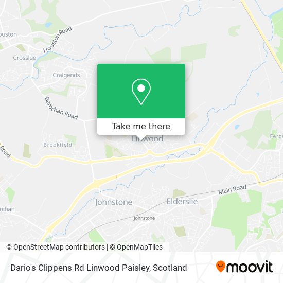 Dario's Clippens Rd Linwood Paisley map