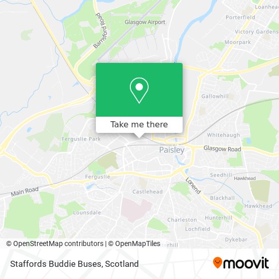 Staffords Buddie Buses map