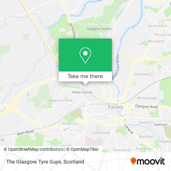 The Glasgow Tyre Guys map