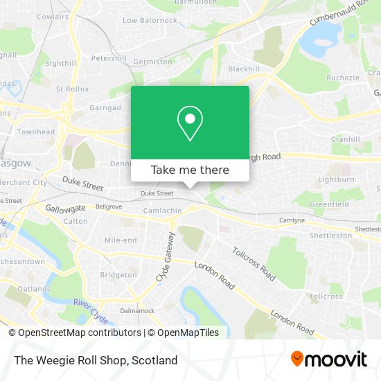 The Weegie Roll Shop map