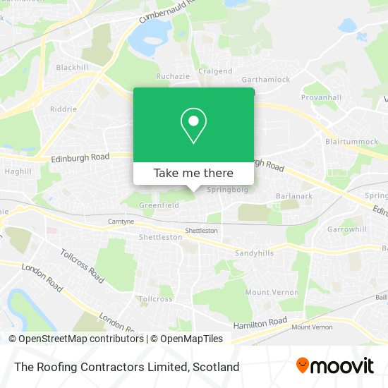 The Roofing Contractors Limited map
