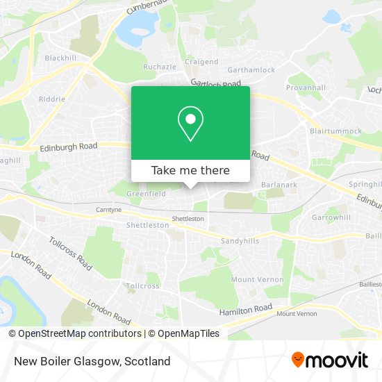 New Boiler Glasgow map