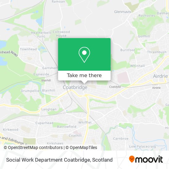 Social Work Department Coatbridge map