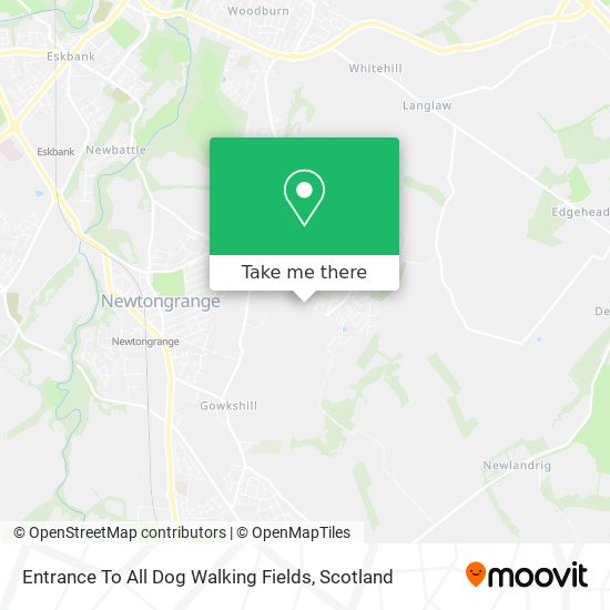 Entrance To All Dog Walking Fields map