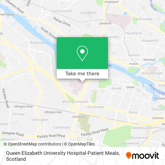Queen Elizabeth University Hospital-Patient Meals map