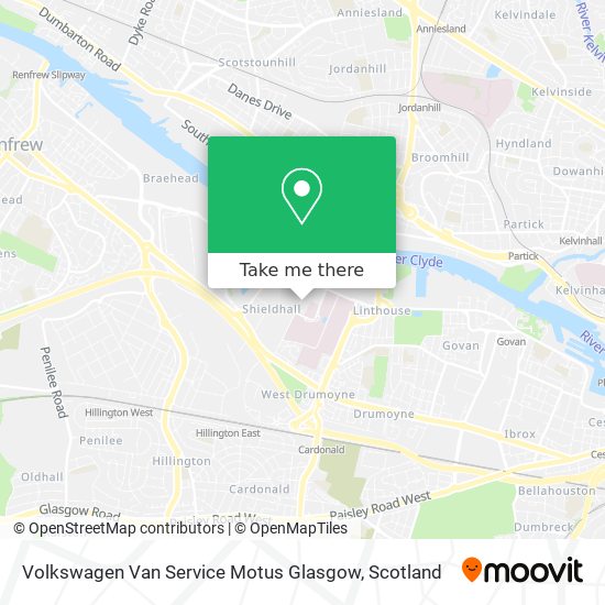 Volkswagen Van Service Motus Glasgow map