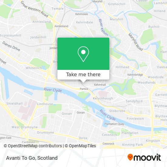 Avanti To Go map