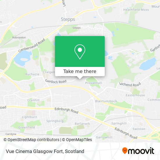Vue Cinema Glasgow Fort map