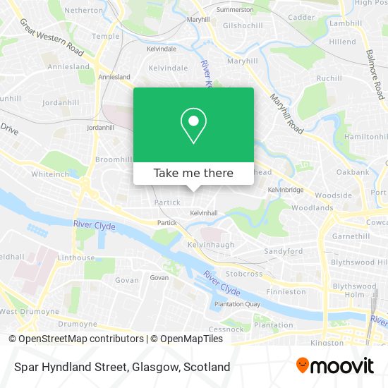 Spar Hyndland Street, Glasgow map
