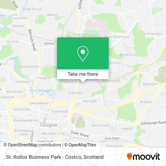St. Rollox Business Park - Costco map