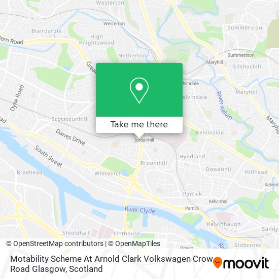 Motability Scheme At Arnold Clark Volkswagen Crow Road Glasgow map
