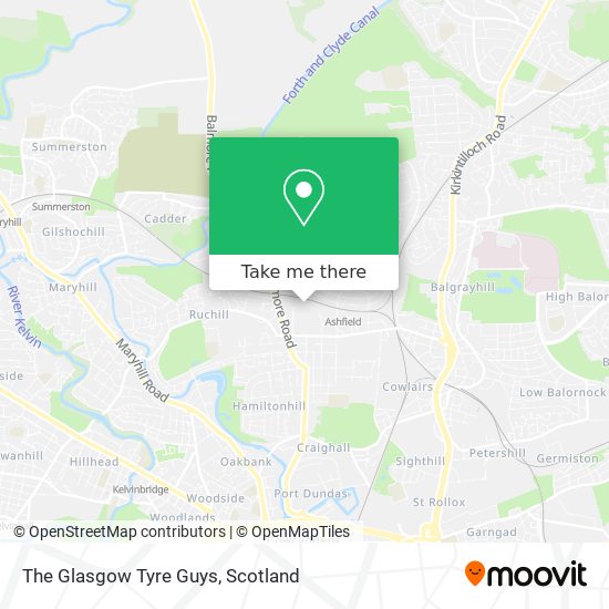 The Glasgow Tyre Guys map