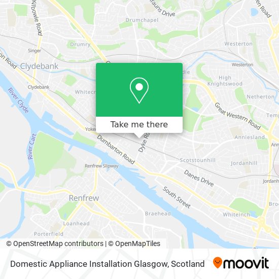 Domestic Appliance Installation Glasgow map