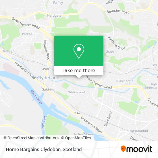 Home Bargains Clydeban map