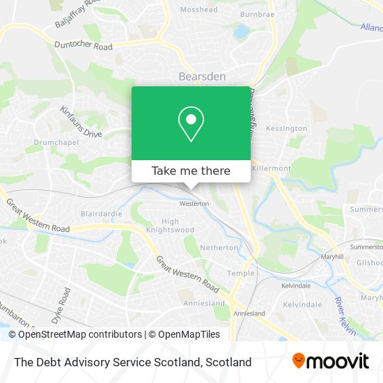 The Debt Advisory Service Scotland map