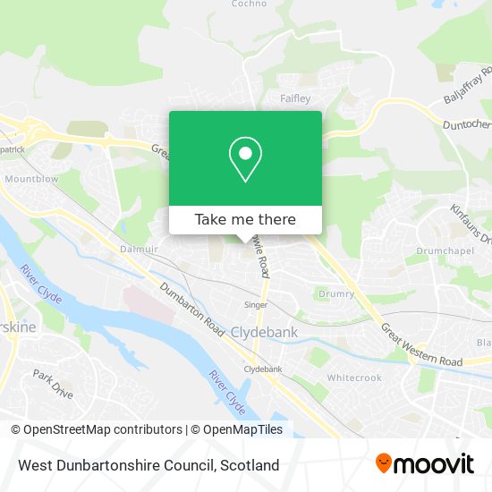 West Dunbartonshire Council map