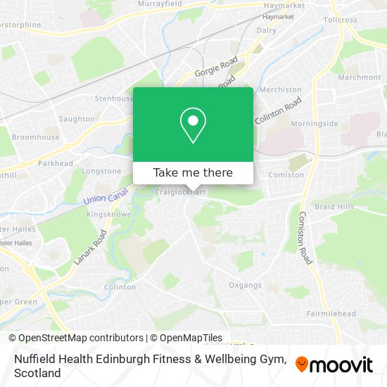 Nuffield Health Edinburgh Fitness & Wellbeing Gym map