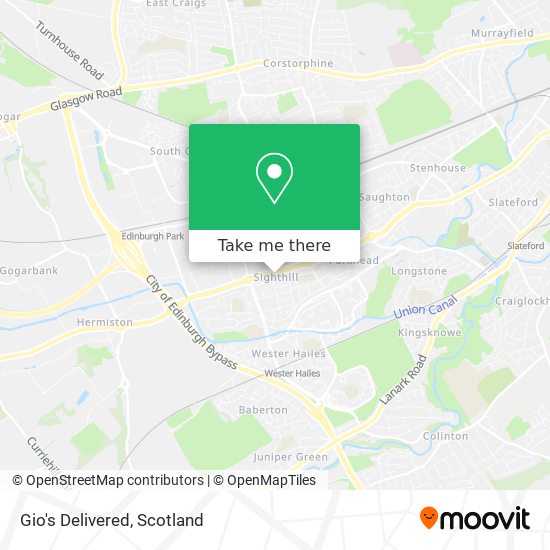 Gio's Delivered map