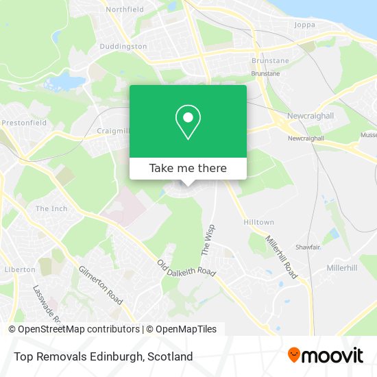 Top Removals Edinburgh map