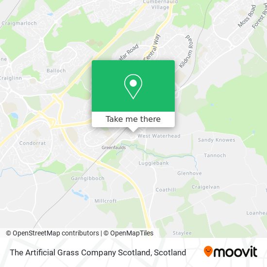 The Artificial Grass Company Scotland map