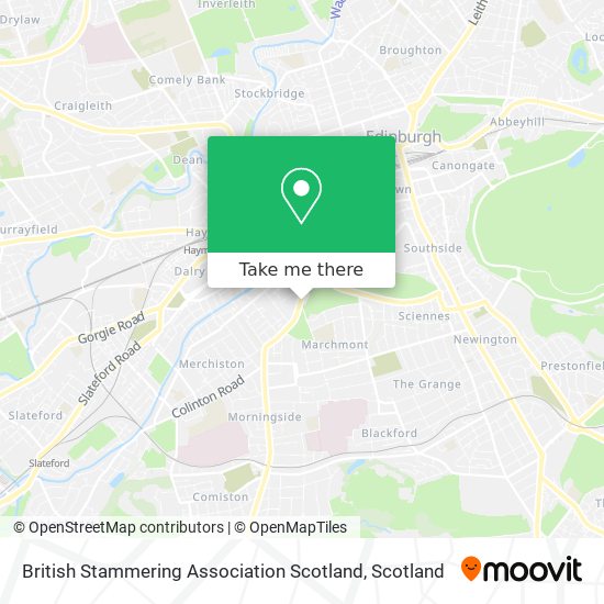 British Stammering Association Scotland map