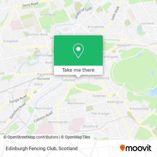 Edinburgh Fencing Club map