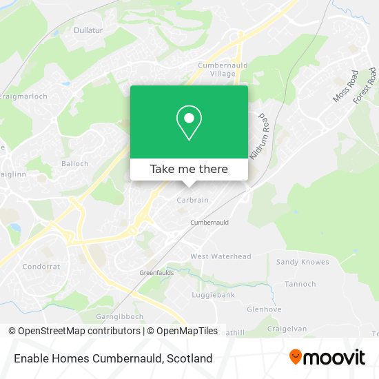 Enable Homes Cumbernauld map