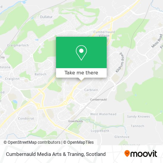 Cumbernauld Media Arts & Traning map