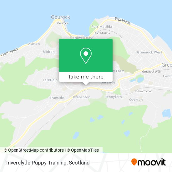 Inverclyde Puppy Training map